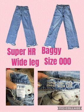American Eagle Super HR Baggy wide leg jeans